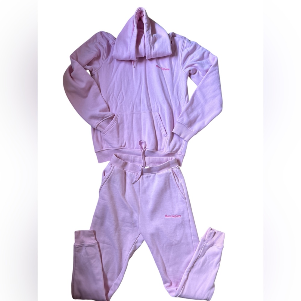Pink peace collective more self love sweat suit